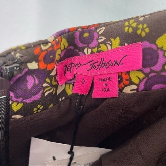 Betsey Johnson Flower Power Strapless Bustle Dress - Picture 5 of 11